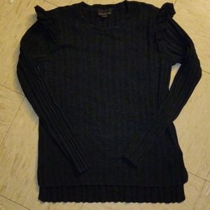 Attention Sweater With Ruffle Shoulders L